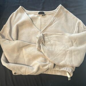 V-neck cropped sweater